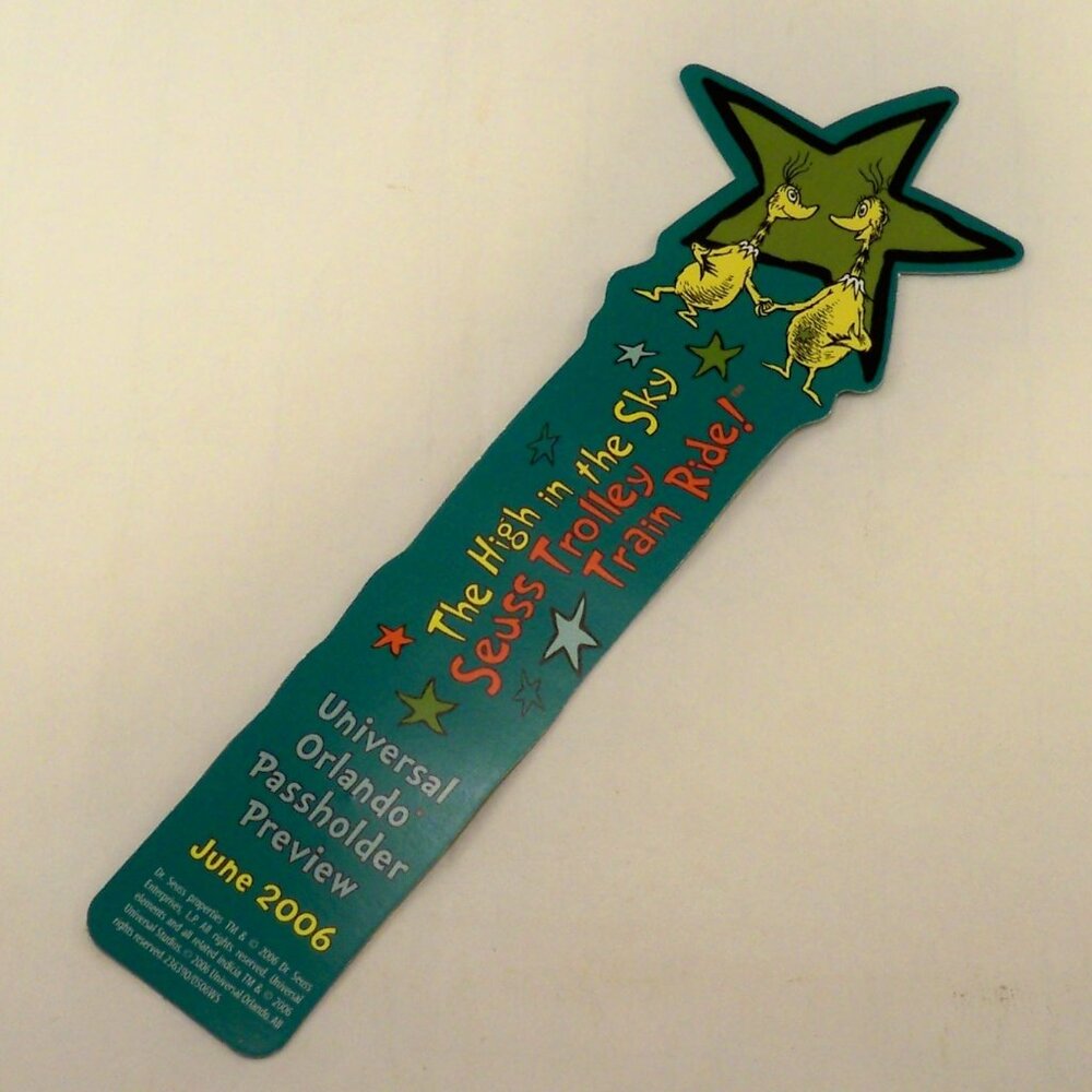 Rare Universal Passholder Preview The High in The Sky Train Bookmark 06 Ephemera